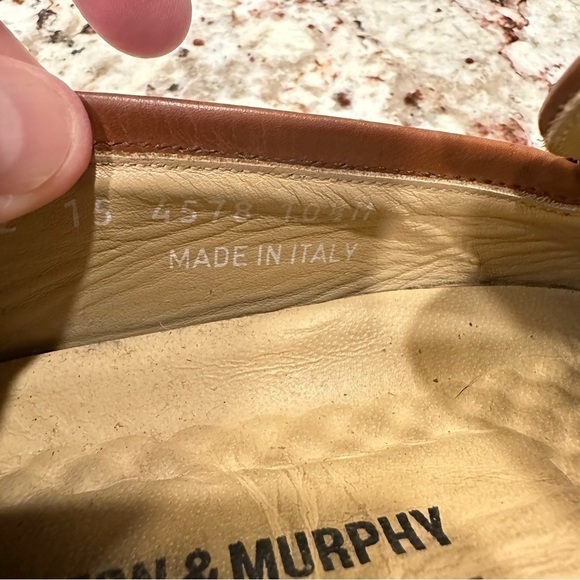 Johnston & Murphy men’s genuine leather dress shoes loafer size 10.5 brown main image 4